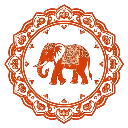 Made In India heritage block-print emblem